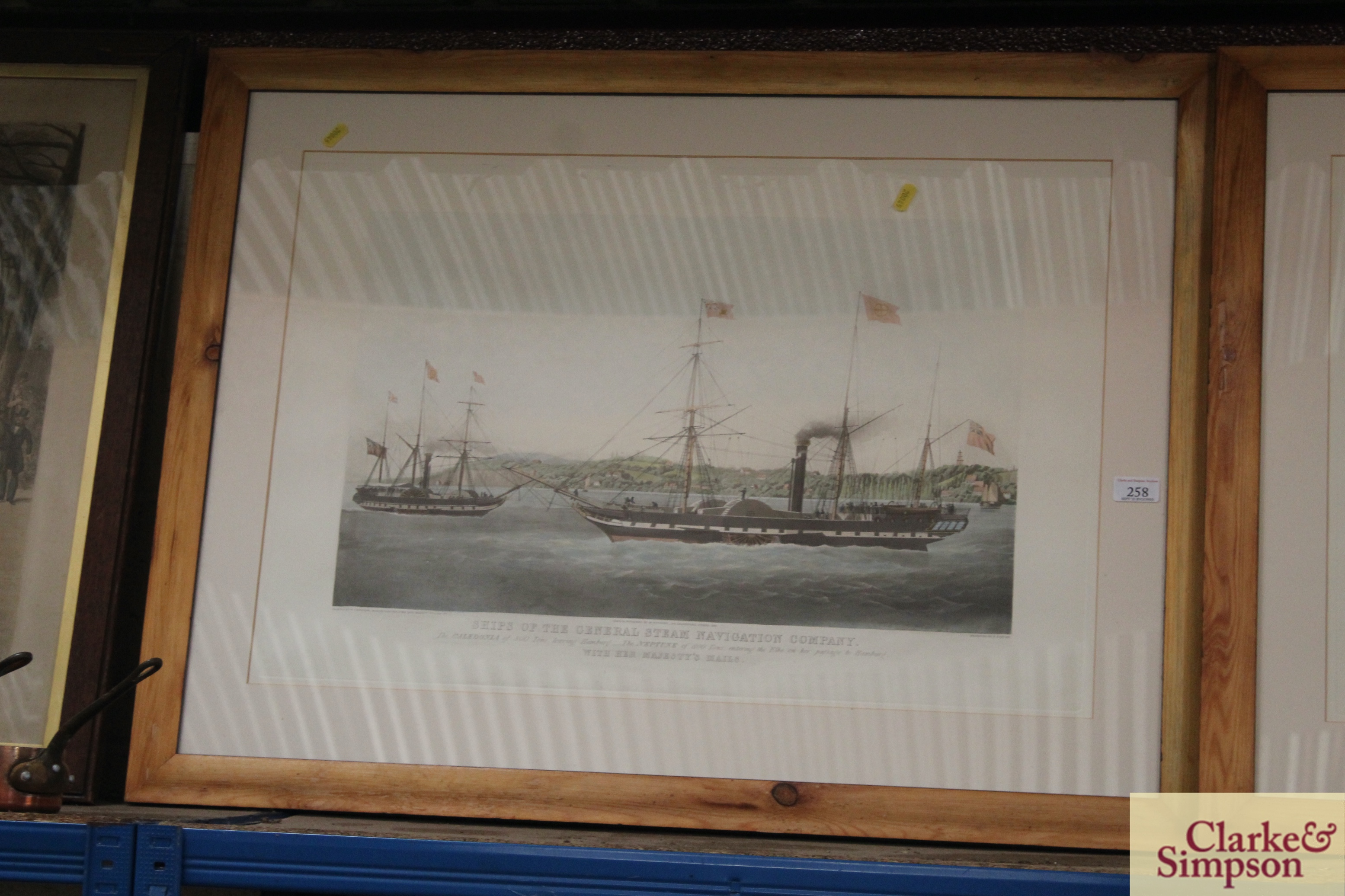 Two 19th Century coloured lithographs, "Ships of t - Image 2 of 11