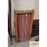 A pair of vintage deck chairs