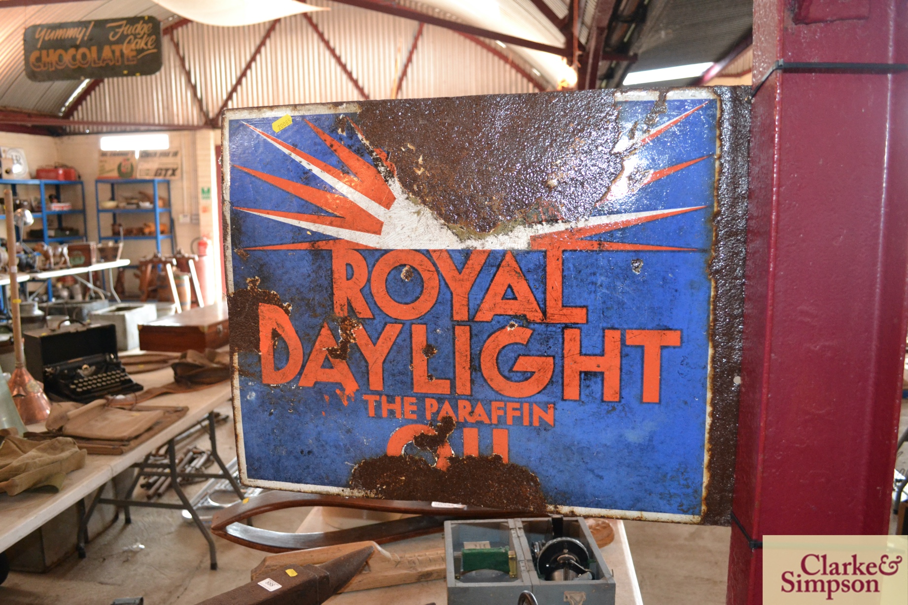 A double sided enamel advertising sign for "Royal - Image 2 of 2