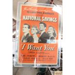 A double sided National Savings poster "For Her Na