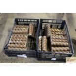 Two trays of glazed pottery rope twist garden edgi