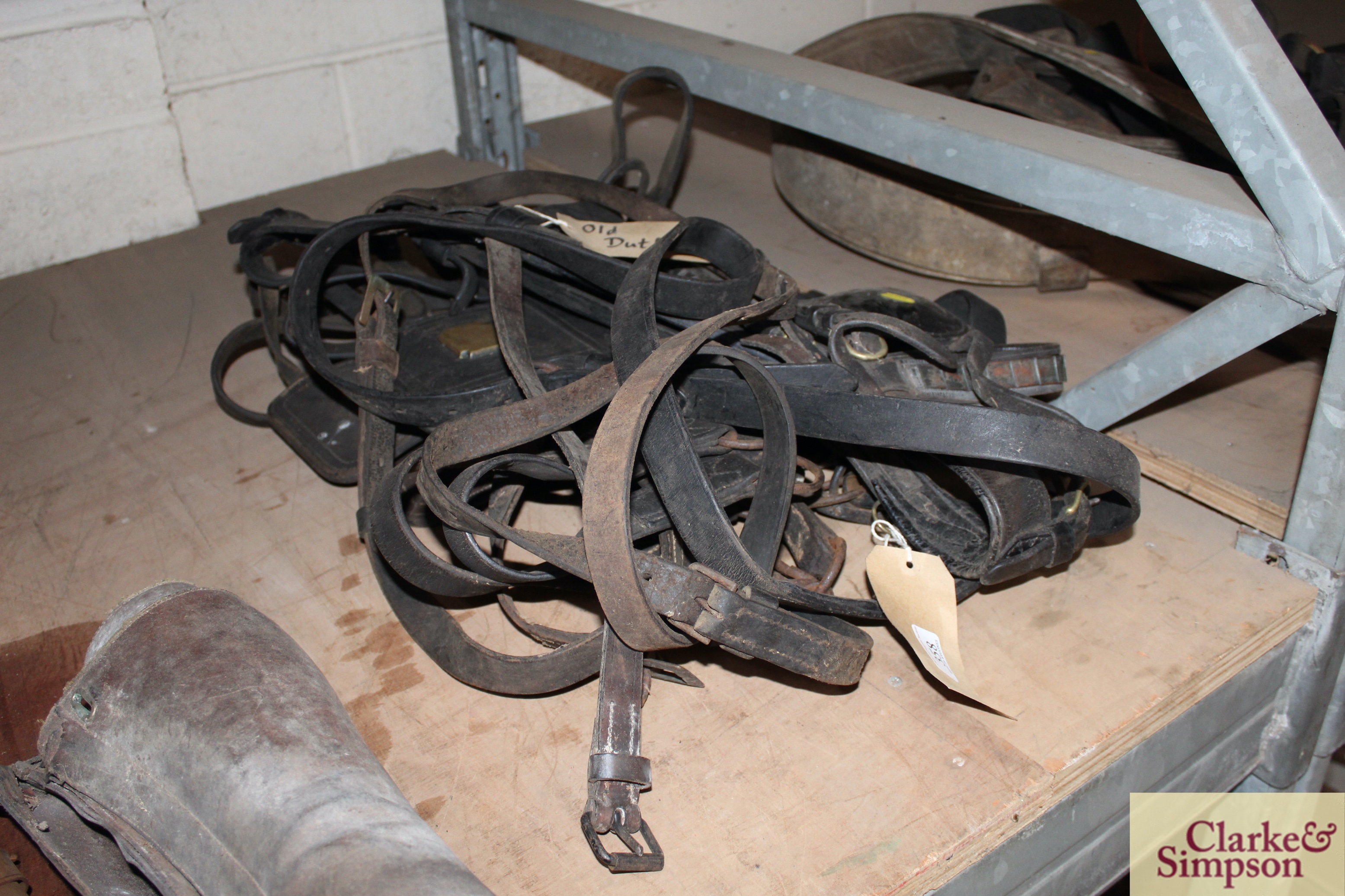 A driving bridle (cob size) and a quantity of old D