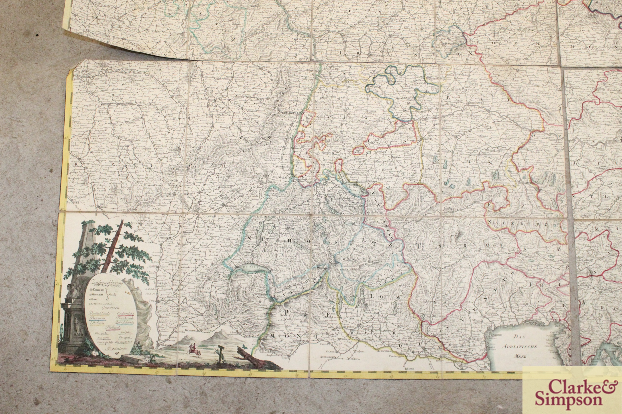 An 1800 four section map of the Deutschlands by Ig - Image 5 of 5