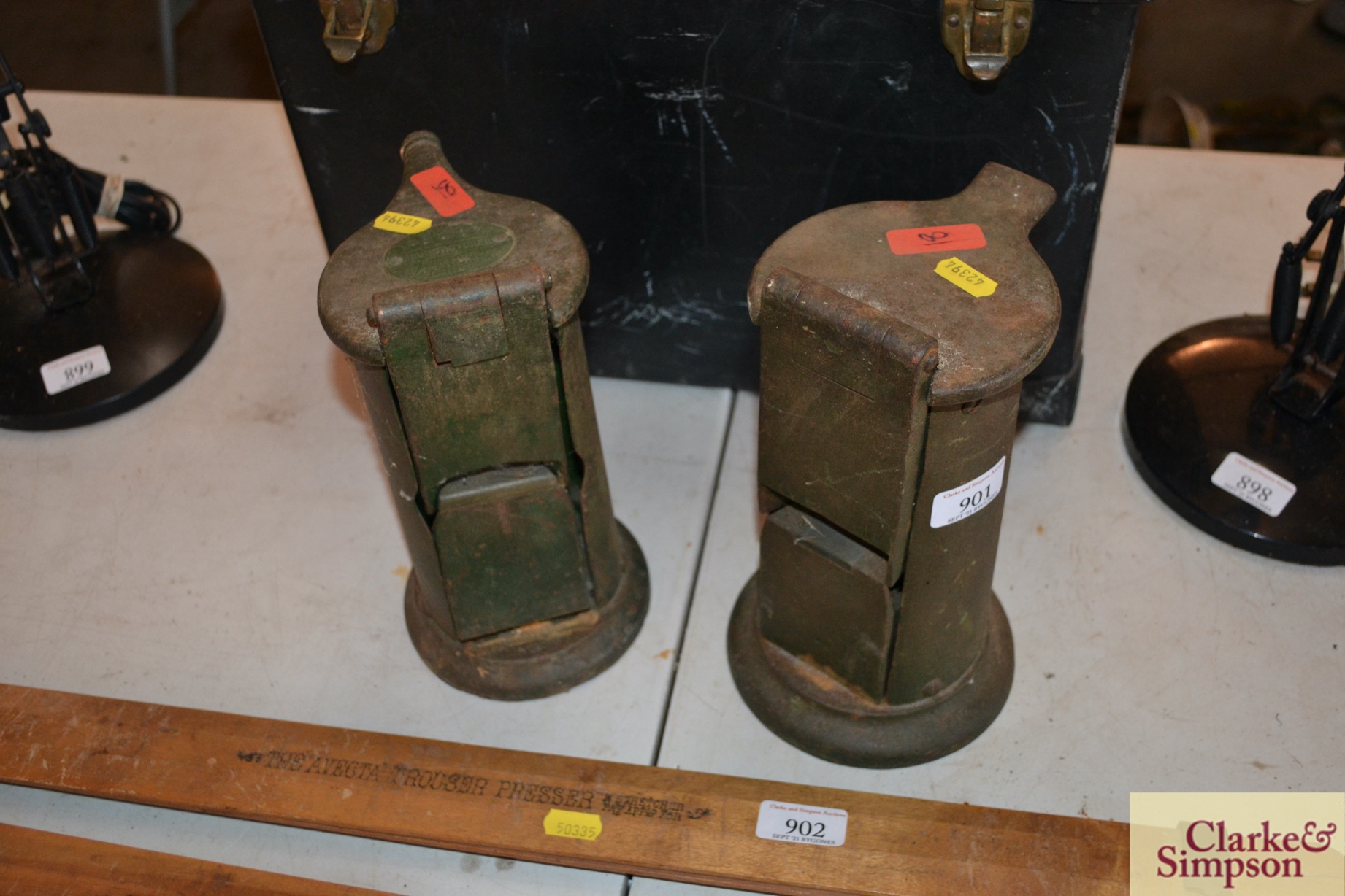 Two J.B.Edmundson of Manchester cast iron railway