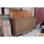 A large pine zinc lined chest used for the storage