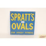A Spratt's Ovals enamel advertising sign "For Doggy