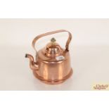 A Skultuna pot bellied stove copper kettle with sw