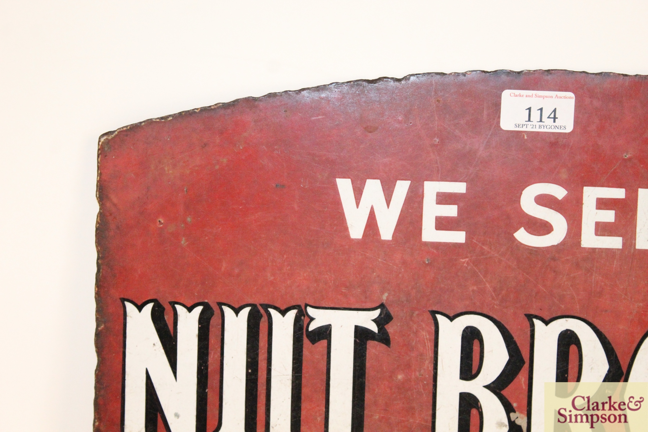 A double sided enamel sign for "Nut Brown Tobacco" - Image 2 of 10