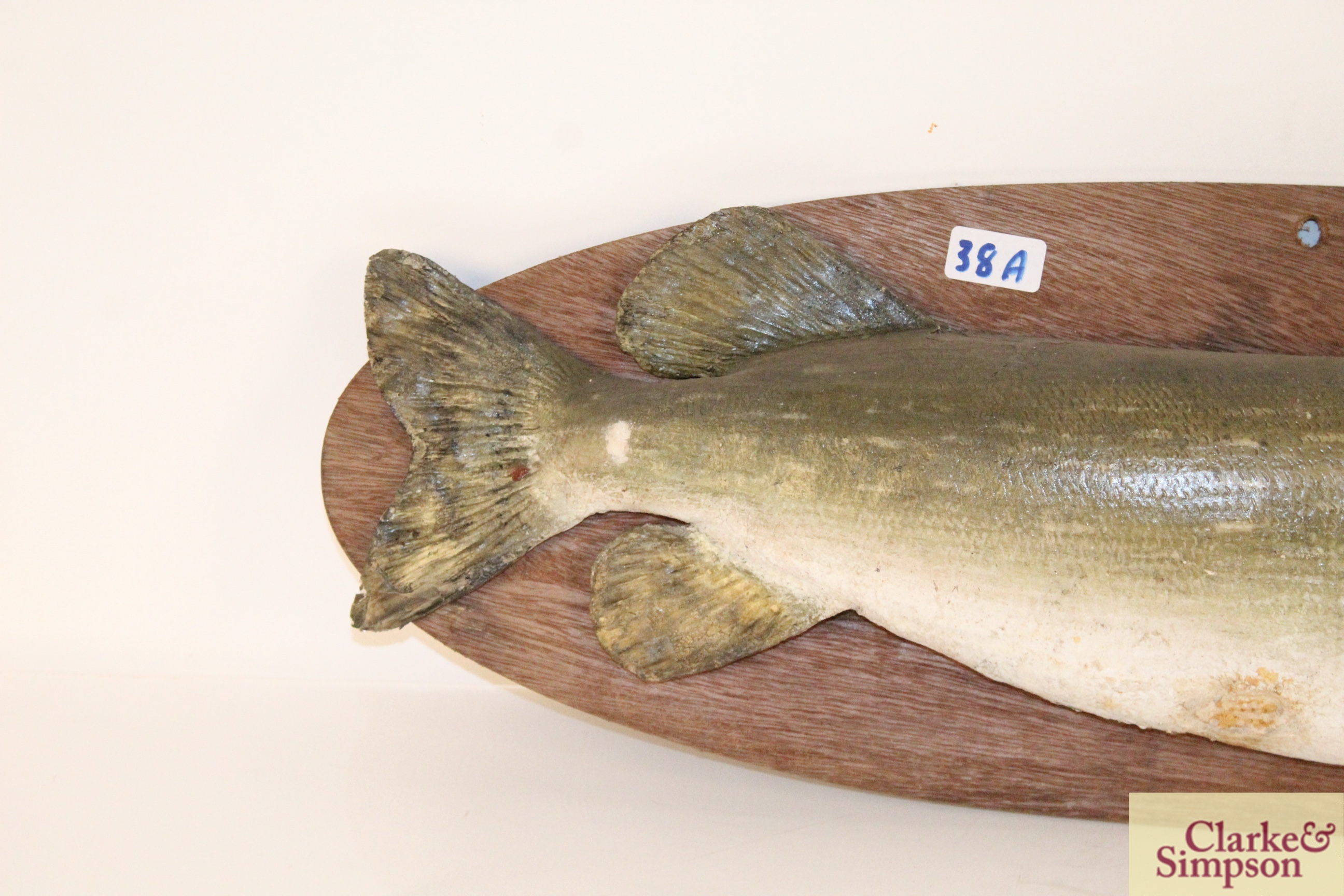 A Fishmongers sign in the form of a modelled and p - Image 2 of 4
