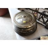 Five vintage Vauxhall hub caps