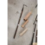 A drainage laying tool and three Roman and other