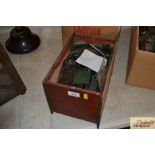 A box of miscellaneous radio parts