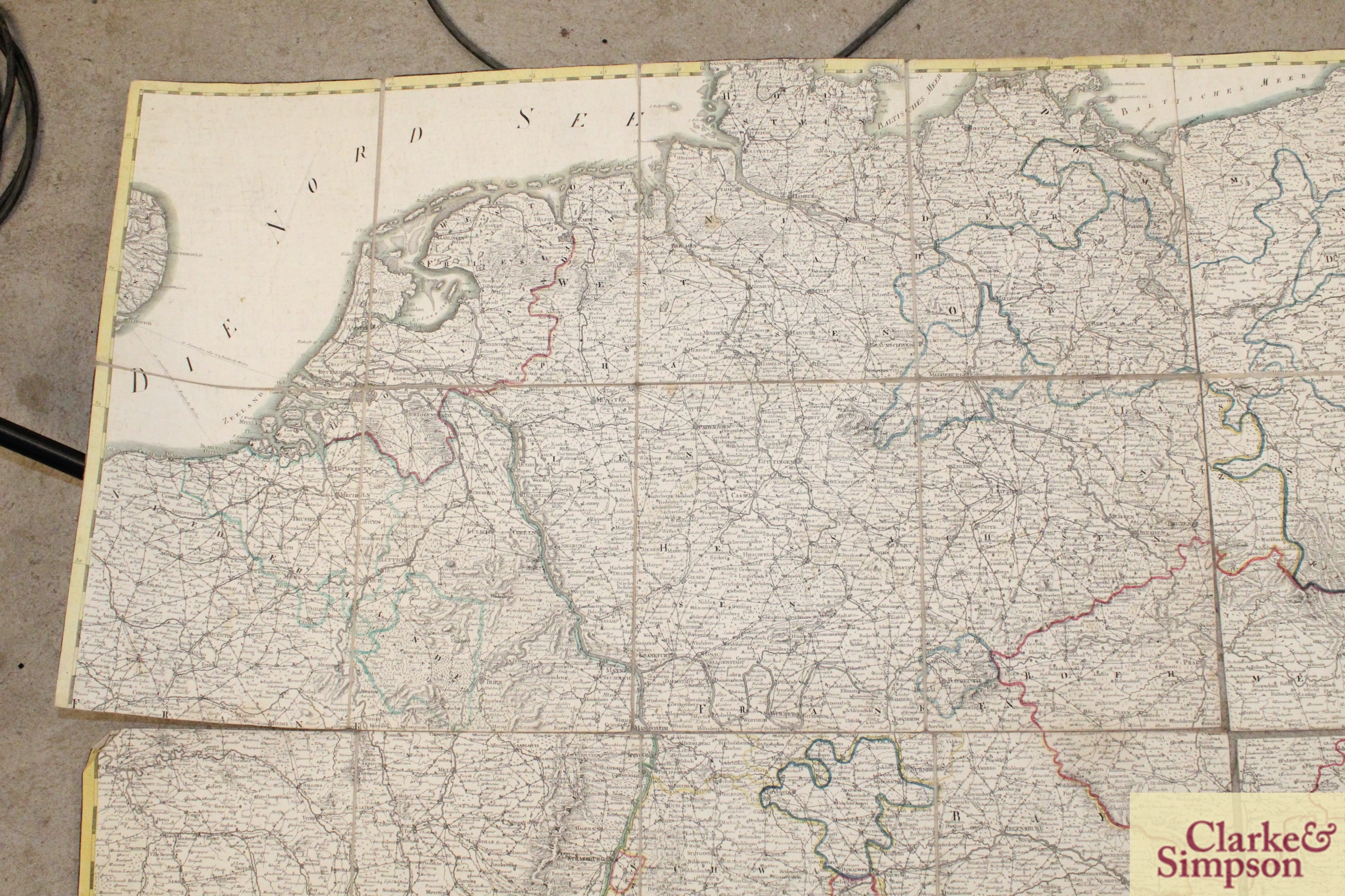 An 1800 four section map of the Deutschlands by Ig - Image 2 of 5