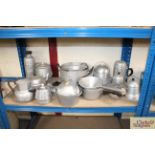 A collection of aluminium kitchenware
