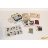 A vintage motorist's First Aid kit; various albums o