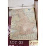 An RAC vintage road map of the British Isles with