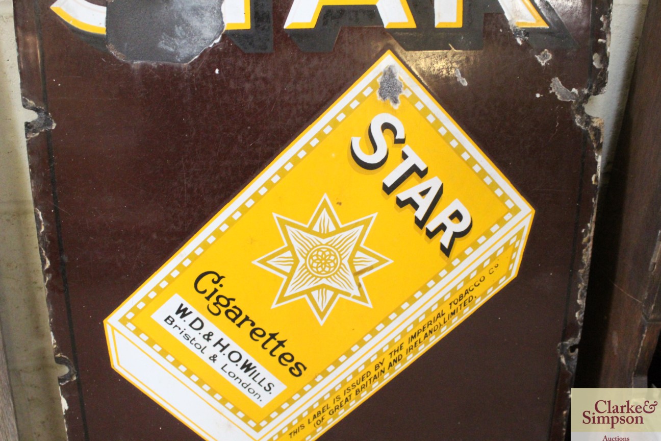 An enamel advertising sign for "Will's Star Cigare - Image 3 of 8