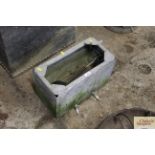 A galvanised cistern