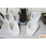 Four various vintage slipper bed pans