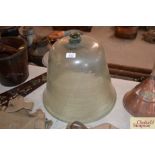 A Victorian glass bell cloche