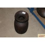 A tribal wooden pot