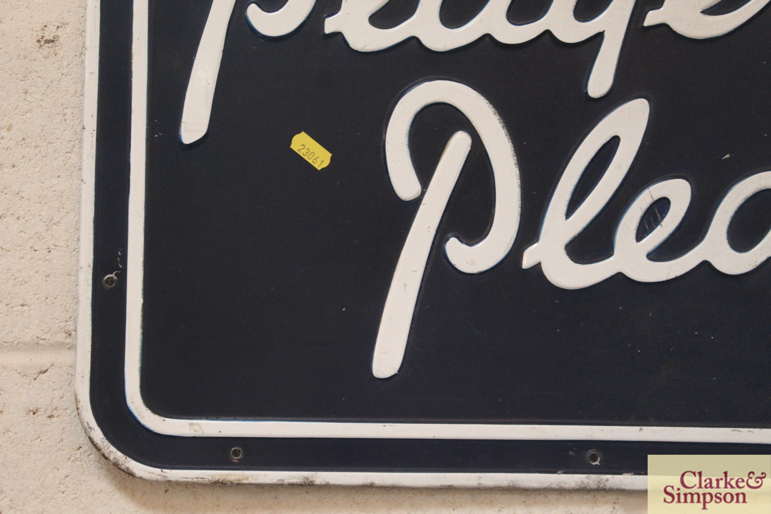 A tin "Players Please" advertising sign, approx. 2 - Image 5 of 5