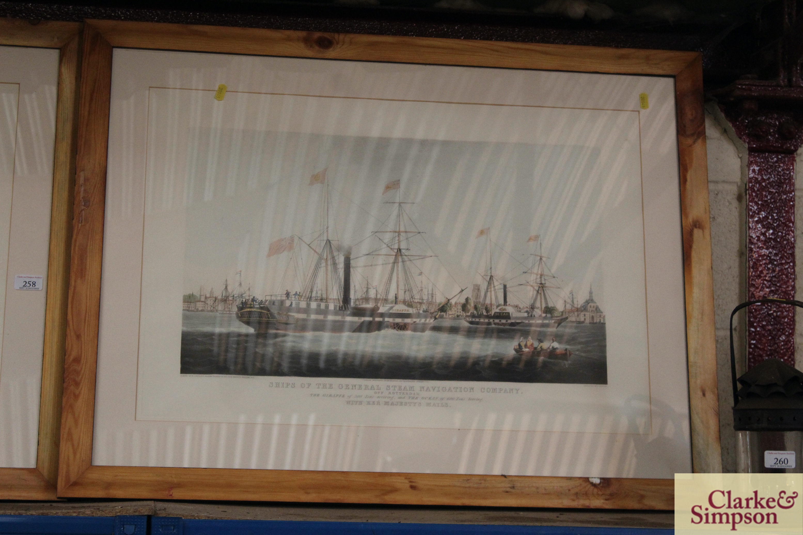 Two 19th Century coloured lithographs, "Ships of t - Image 3 of 11