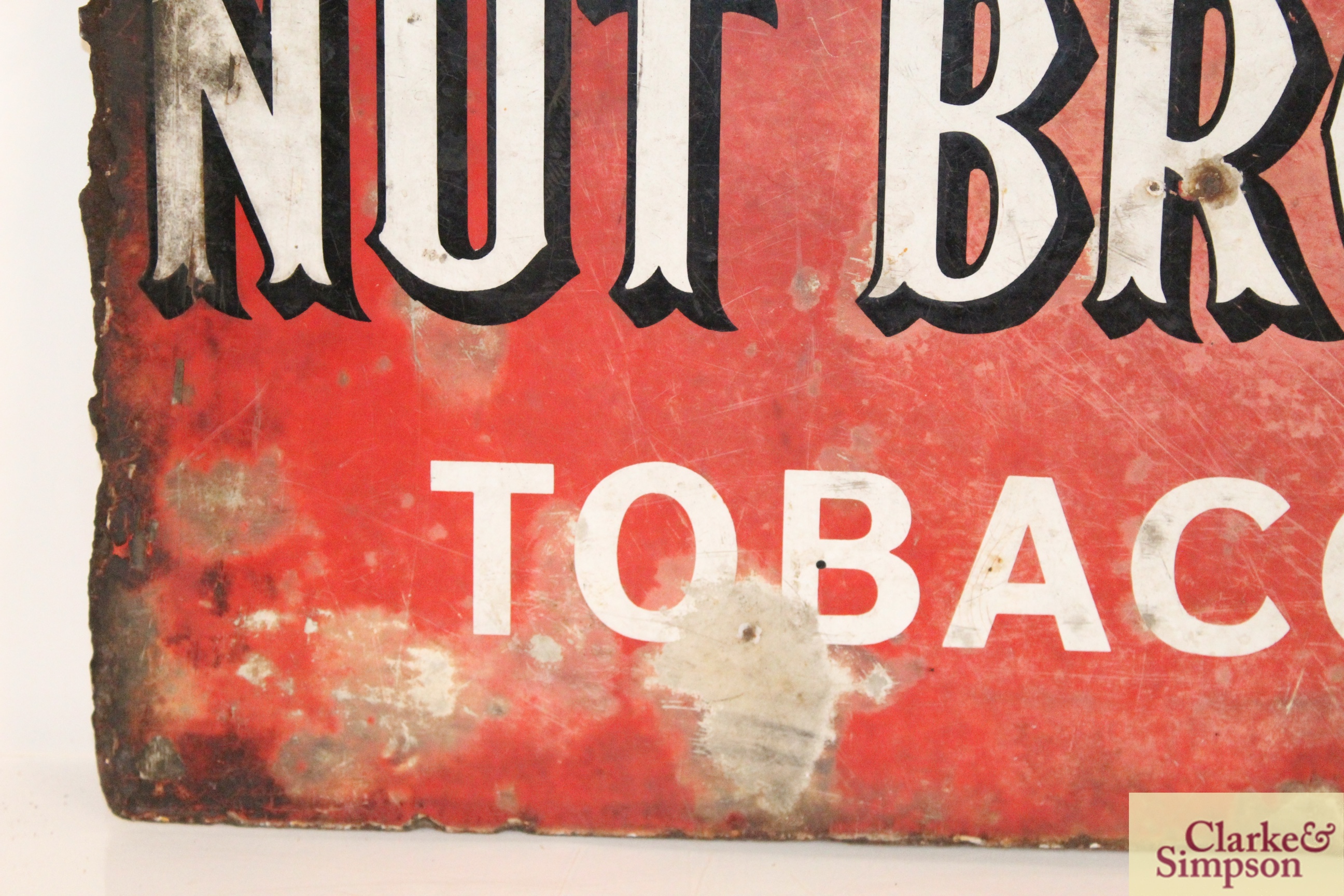 A double sided enamel sign for "Nut Brown Tobacco" - Image 10 of 10