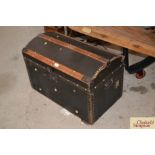 A vintage domed battened trunk