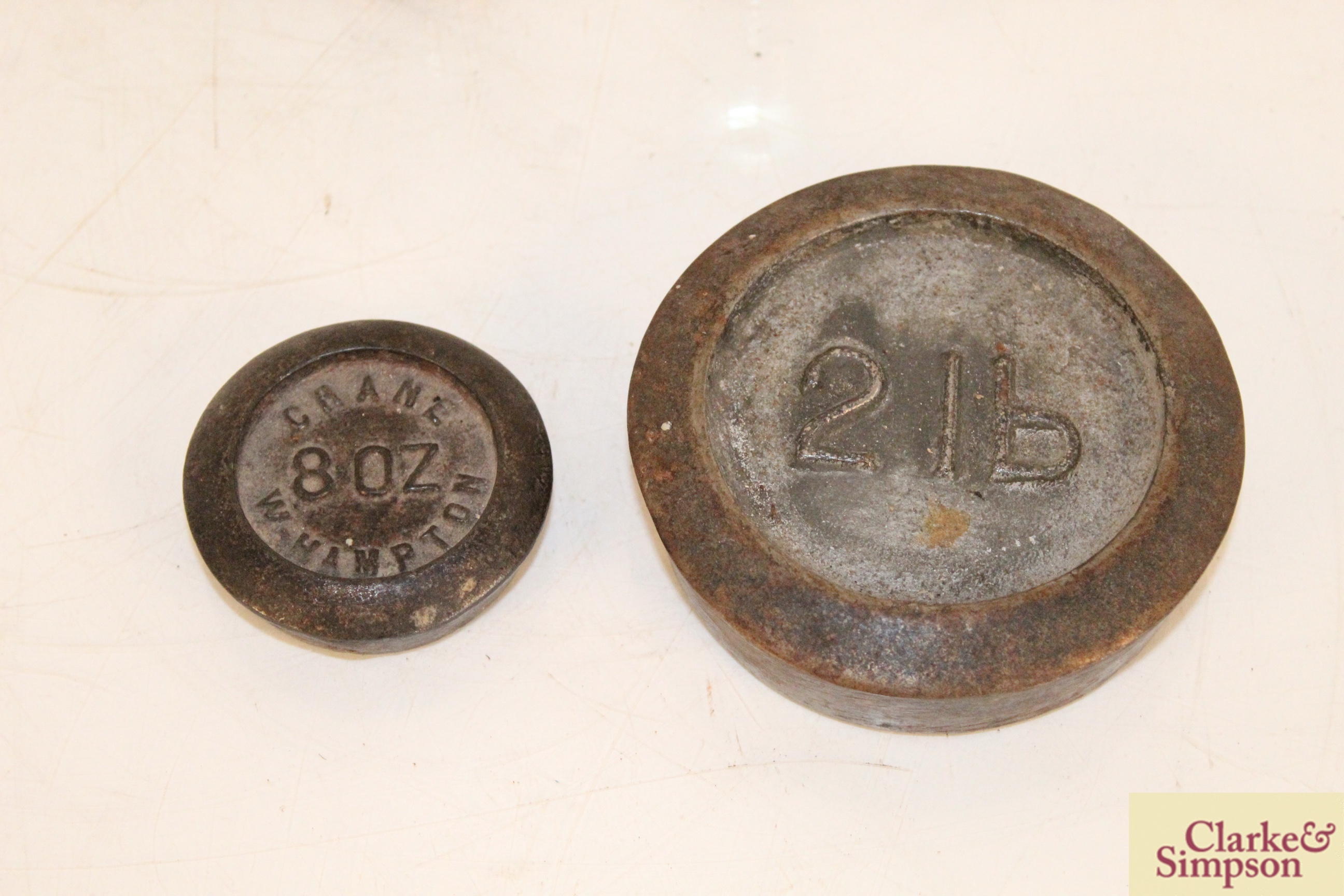 A set of brass graduated weights from 1lb to ¼oz, - Image 2 of 3