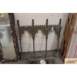 A Victorian Gothic brass gate