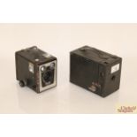 A Kodak Box Brownie 6-20 camera Model C and a