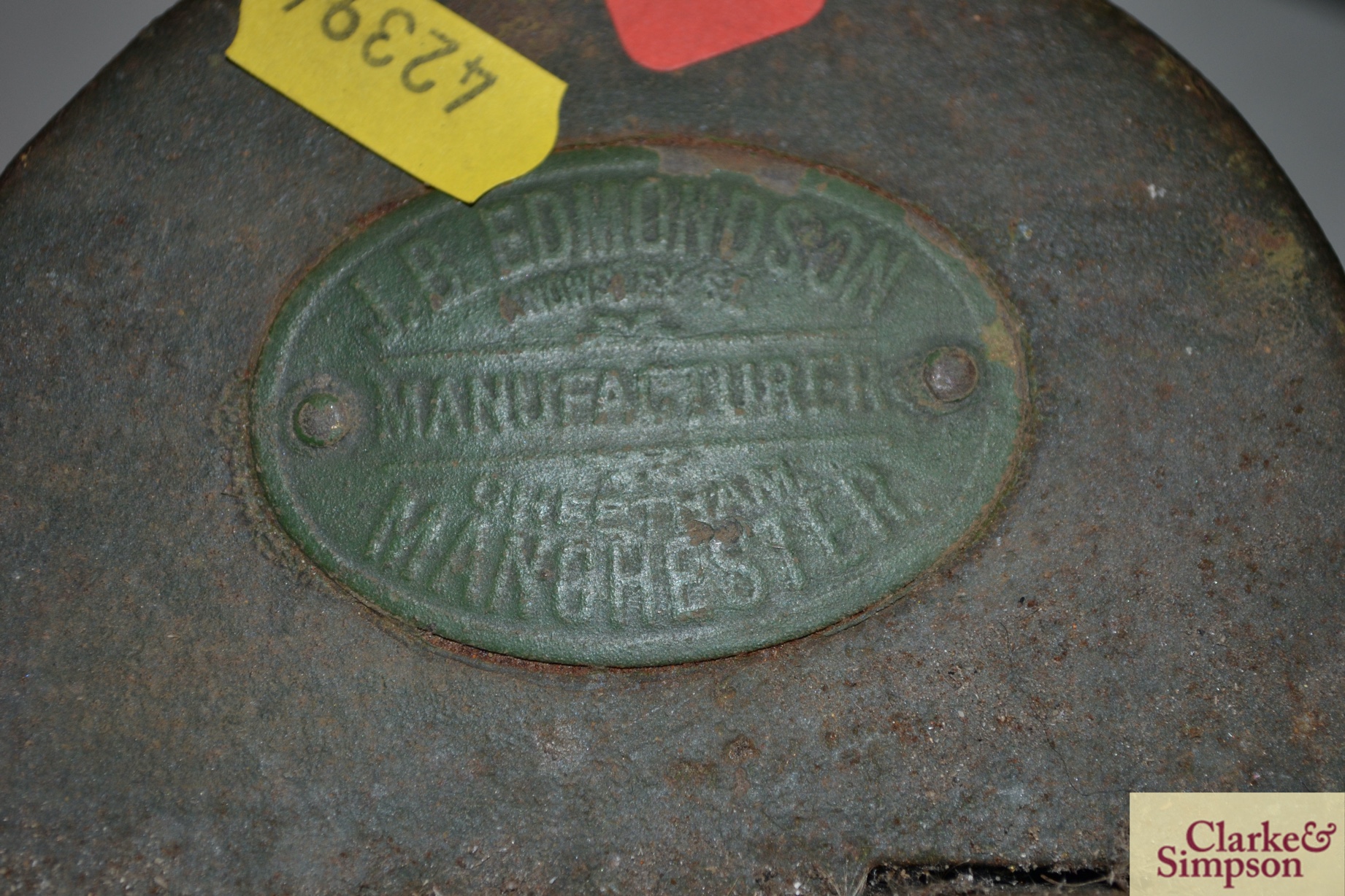 Two J.B.Edmundson of Manchester cast iron railway - Image 2 of 3