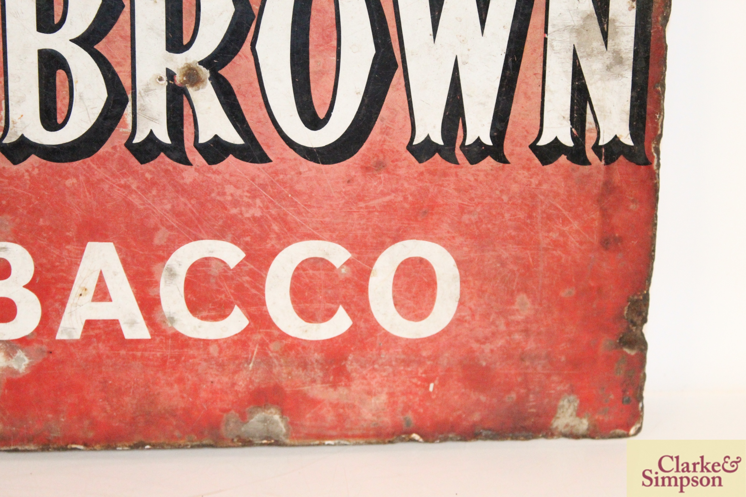 A double sided enamel sign for "Nut Brown Tobacco" - Image 9 of 10