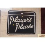 A tin "Players Please" advertising sign, approx. 2