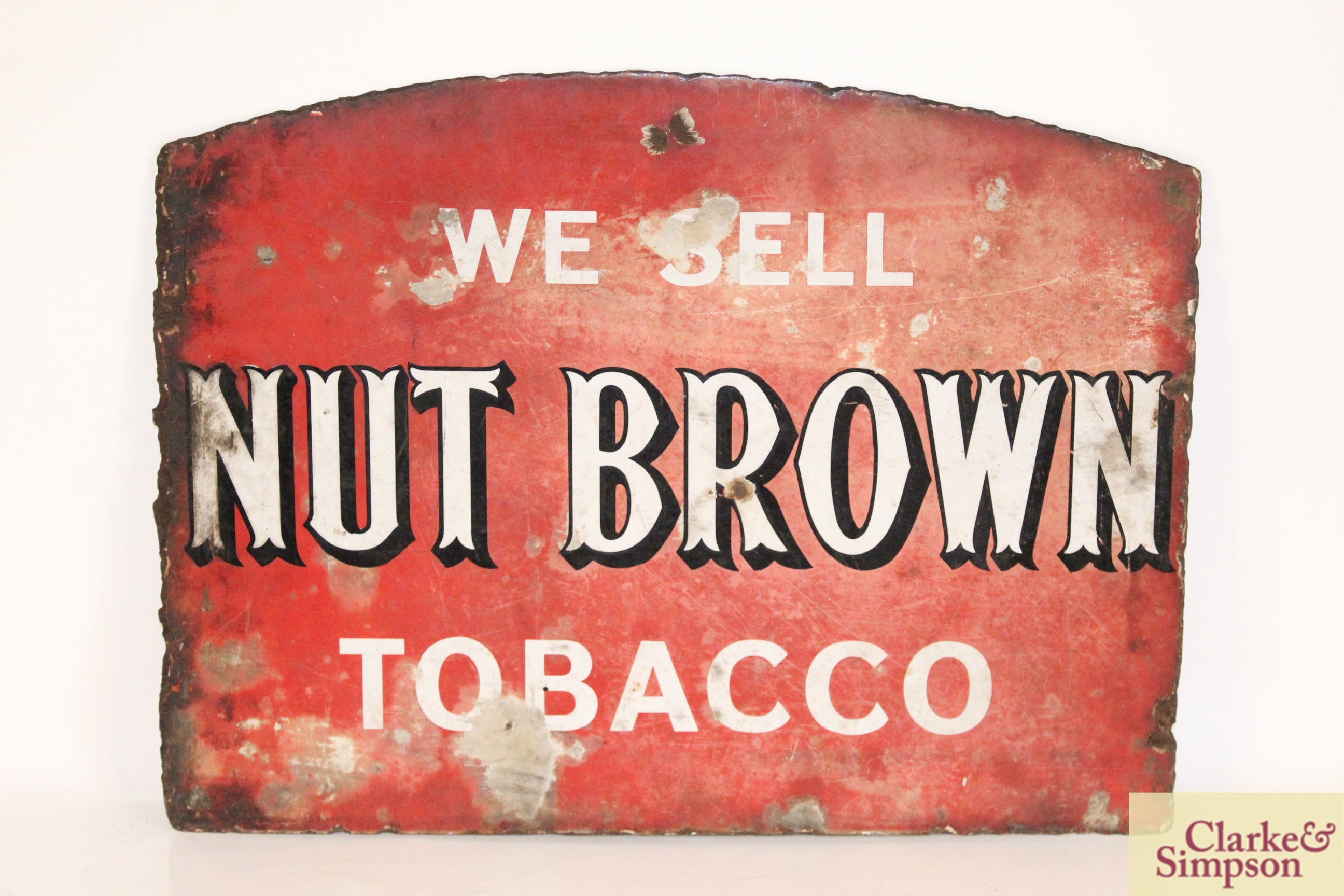 A double sided enamel sign for "Nut Brown Tobacco" - Image 6 of 10