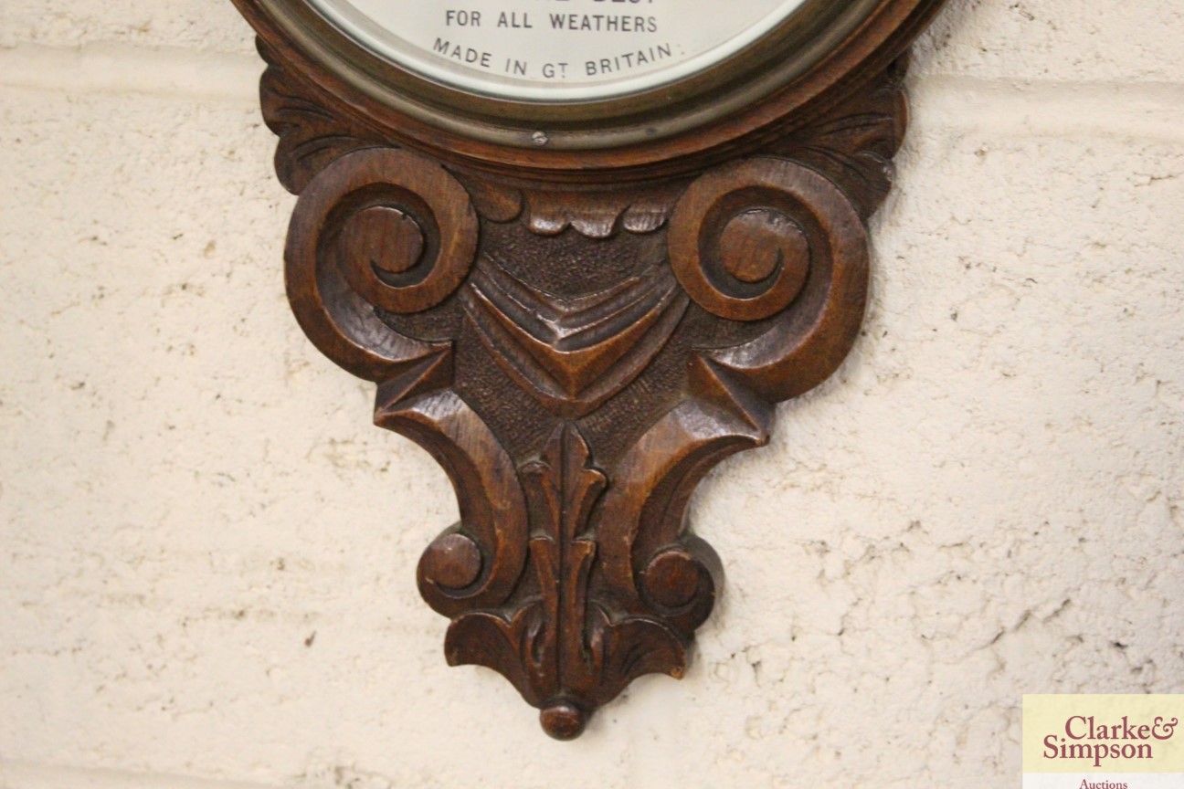 A late 19th / early 20th century carved banjo baro - Image 2 of 7