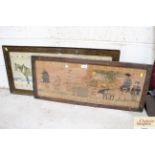 Two antique continental prints depicting rural sce