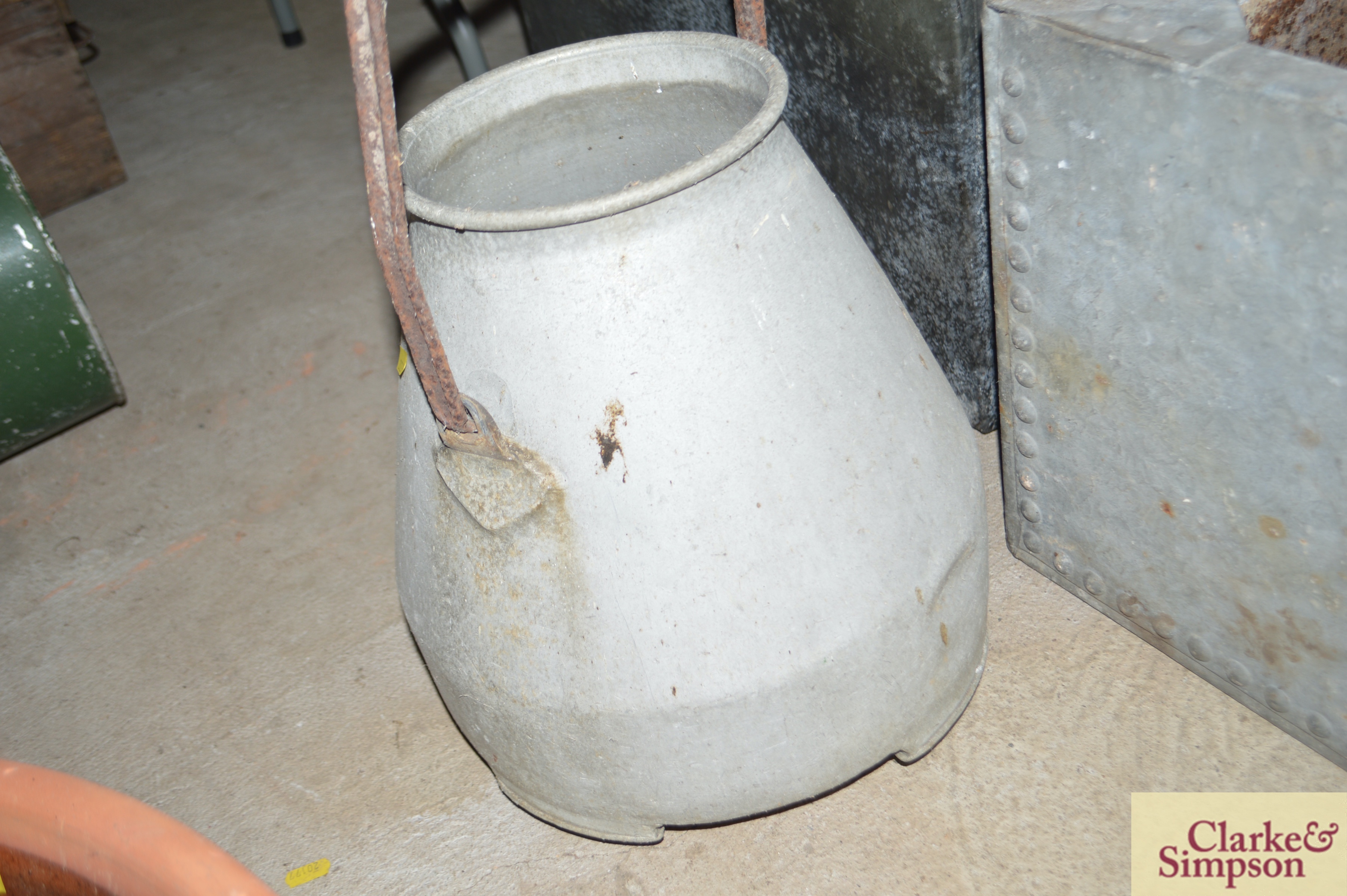 A milk churn with swing handle and another with p - Image 6 of 7