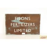 A bronze and enamel "Fisons Fertilisers Limited" s