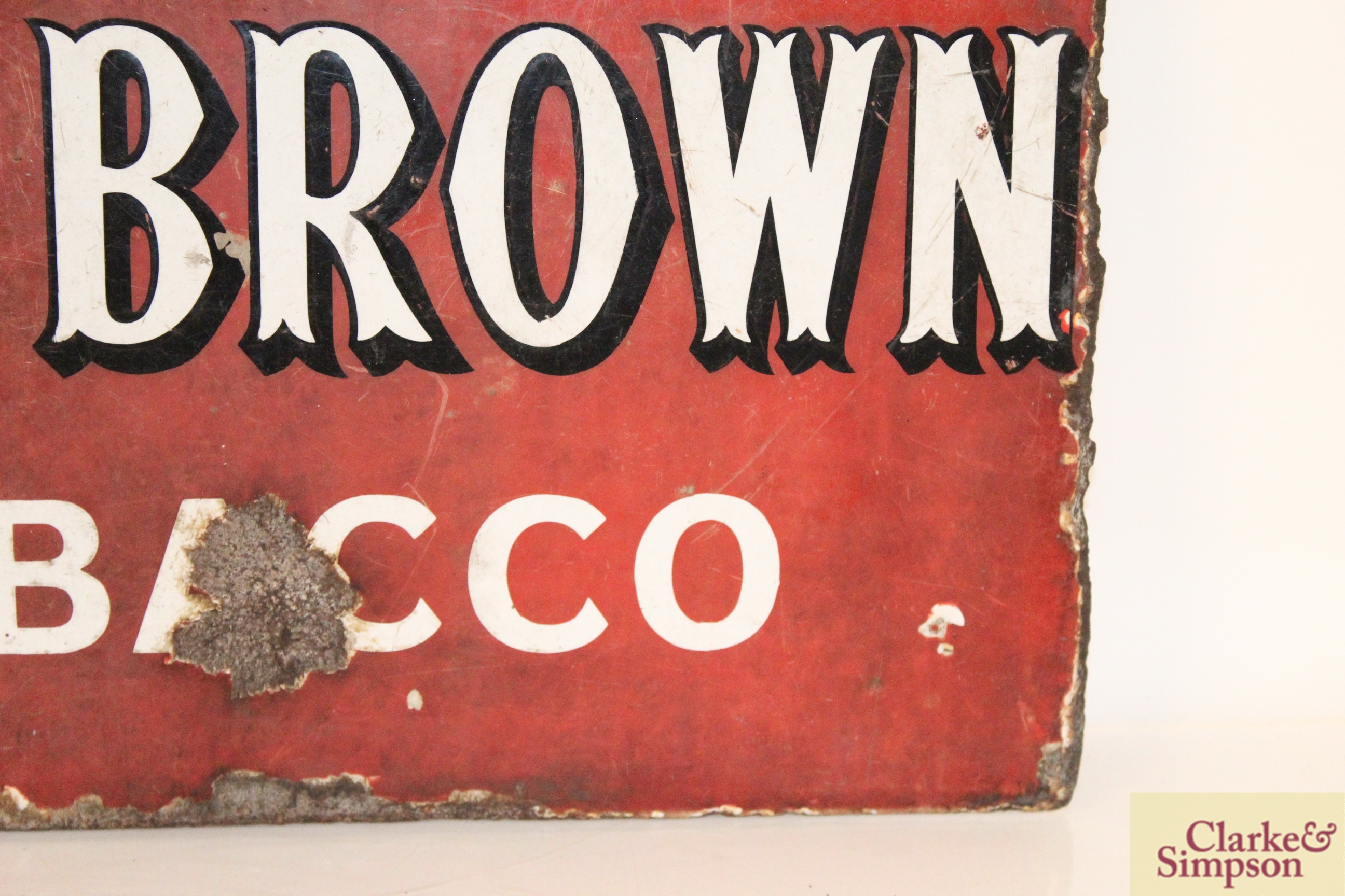 A double sided enamel sign for "Nut Brown Tobacco" - Image 4 of 10