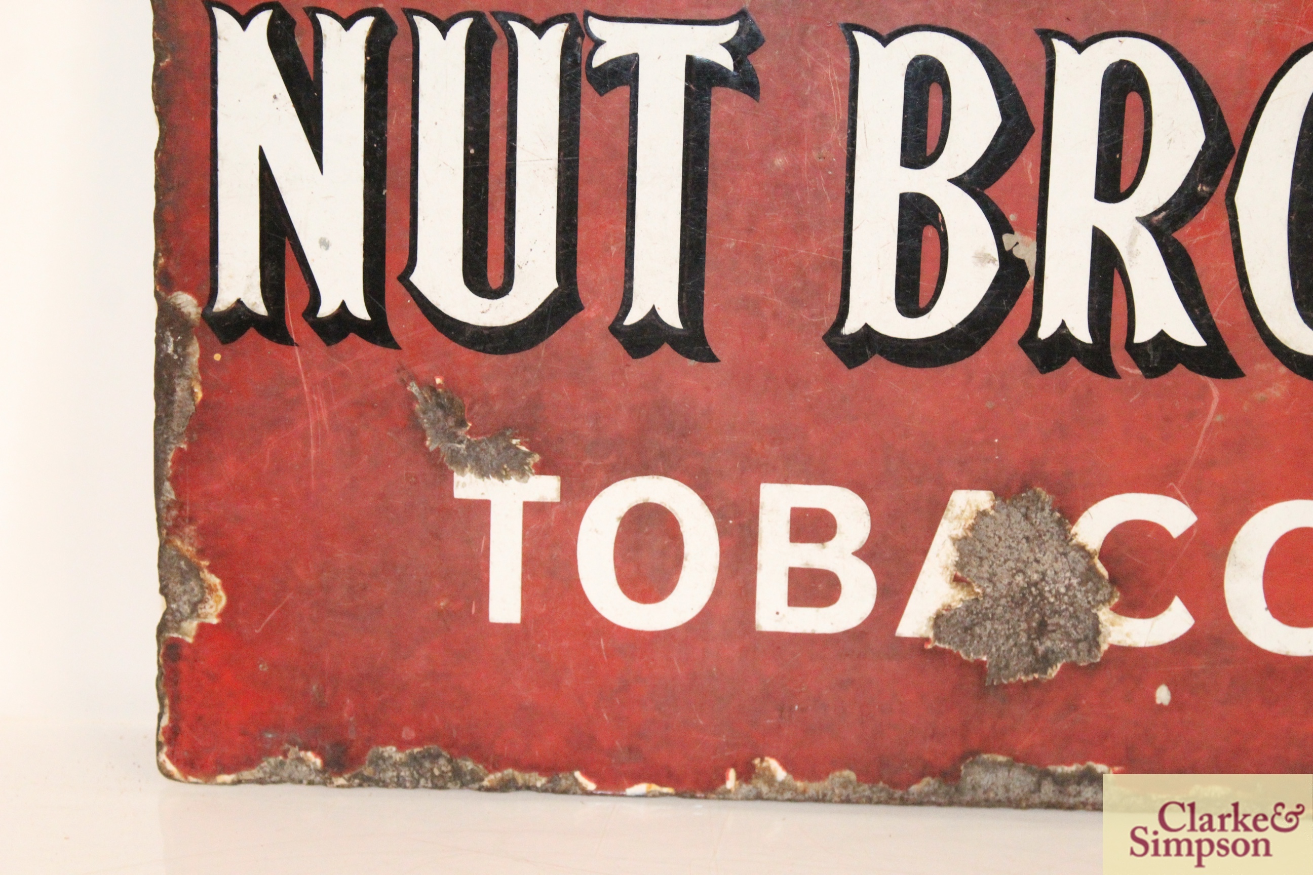 A double sided enamel sign for "Nut Brown Tobacco" - Image 5 of 10