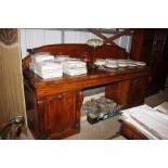 A Victorian mahogany twin pedestal sideboard