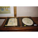 Two gilt framed prints, still life studies of flow