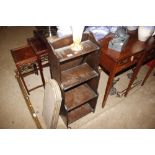 A small oak waterfall bookcase