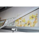 Two floral canvas pictures
