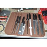 A nine piece knife set in bag (58)