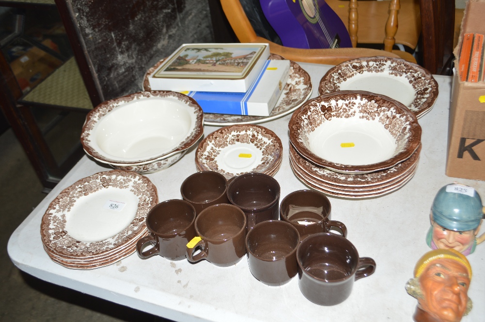 A quantity of "Paisley" dinnerware and a box of pl