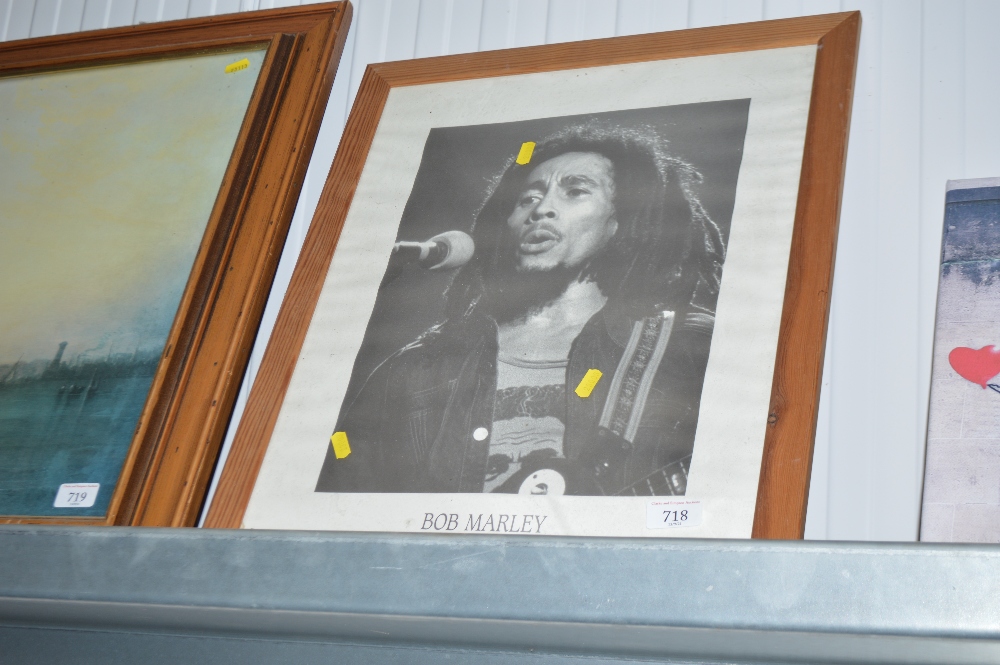 A photograph of Bob Marley