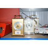 Three modern carriage clocks